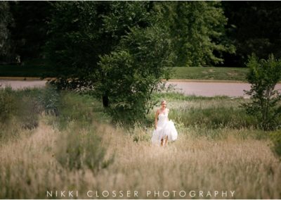 Wedding Boettcher Mansion, Kelly & Teddy Bride in a Field